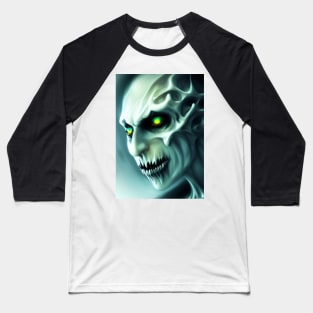 GHOULISH, CREEPY HALLOWEEN VAMPIRE Baseball T-Shirt